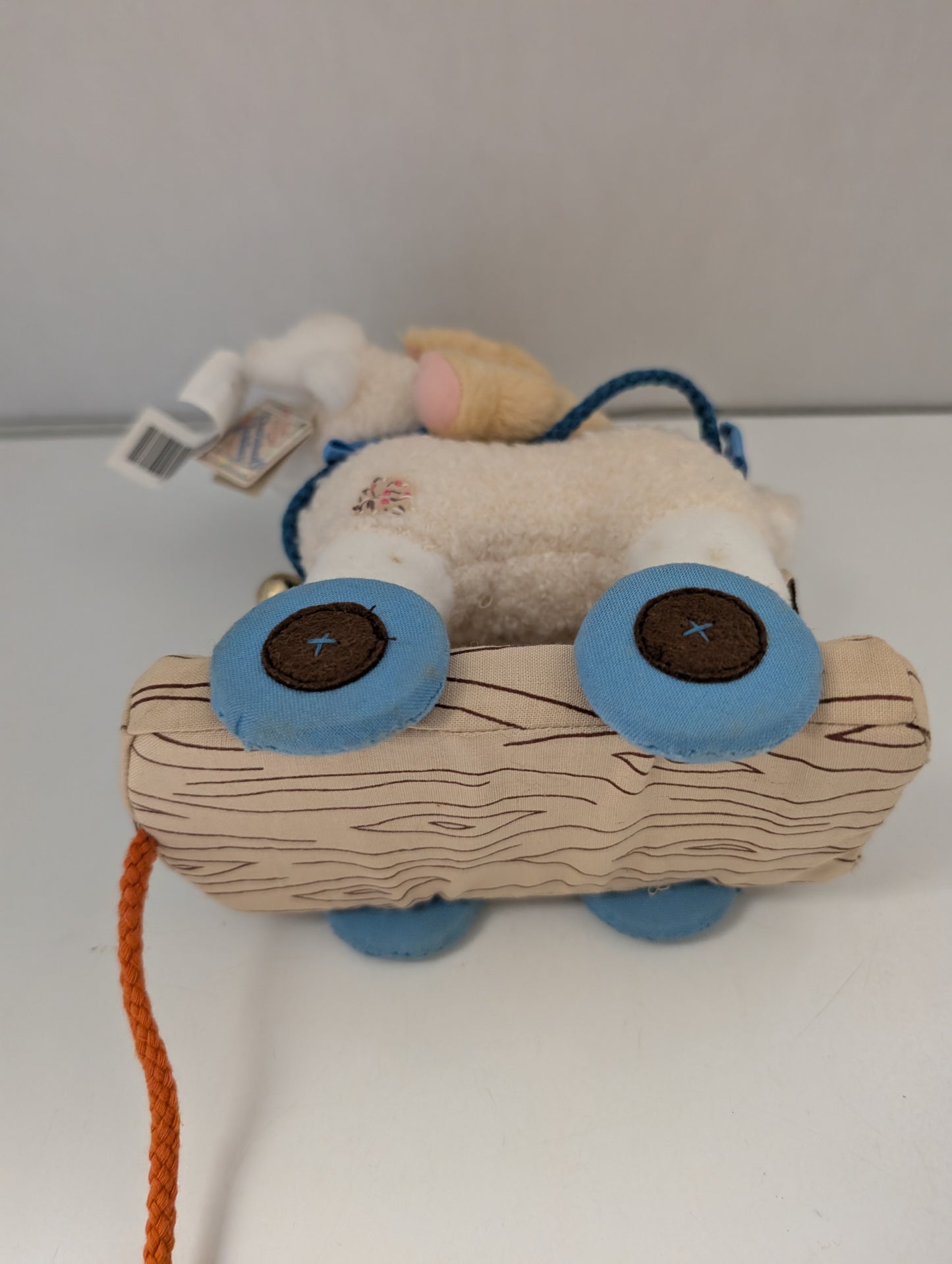 Cherished Teddies Bear Antique Toy Lamb plush pull a log 742740 image 1