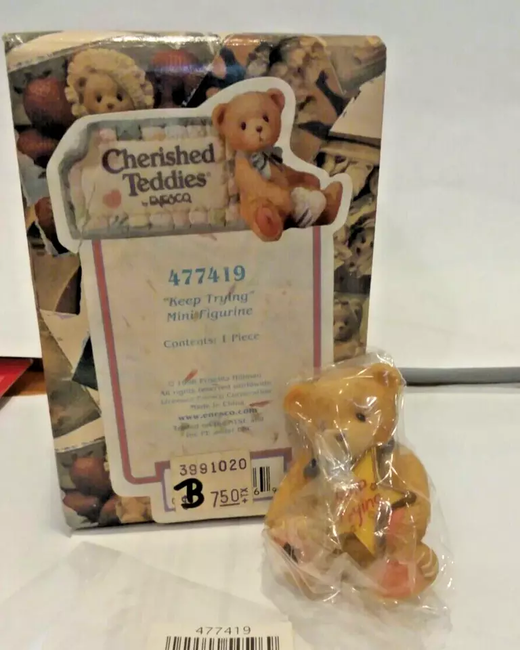 Cherished Teddies Keep Trying Mini Figurine 477419 image 1