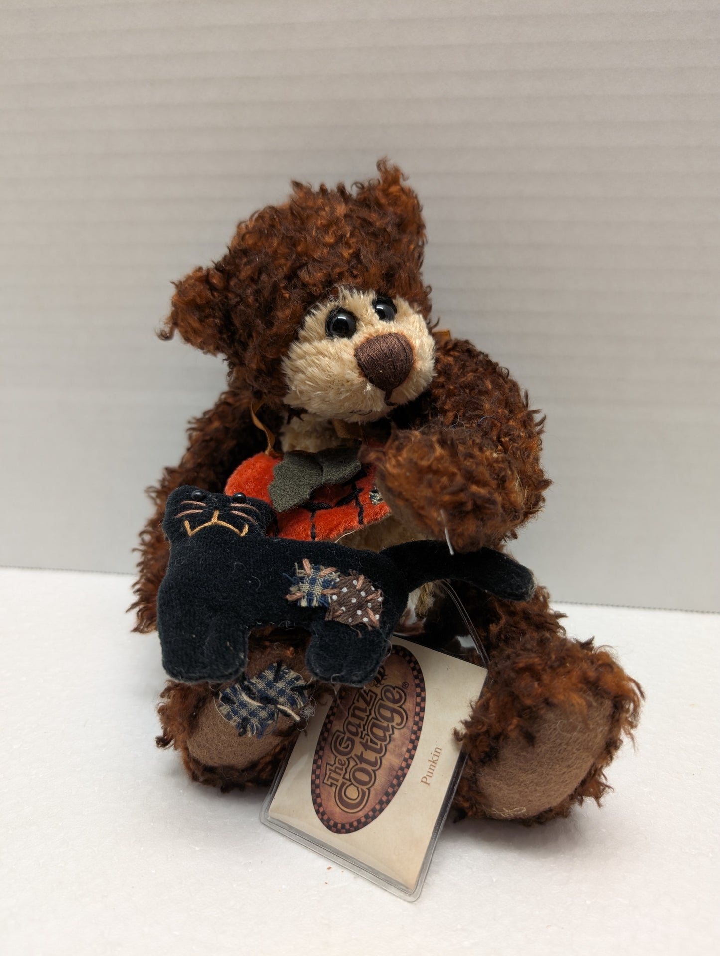 Ganz Cottage Collectibles Punkin CC11126 9" Punkin & Cat on ribbon image 1