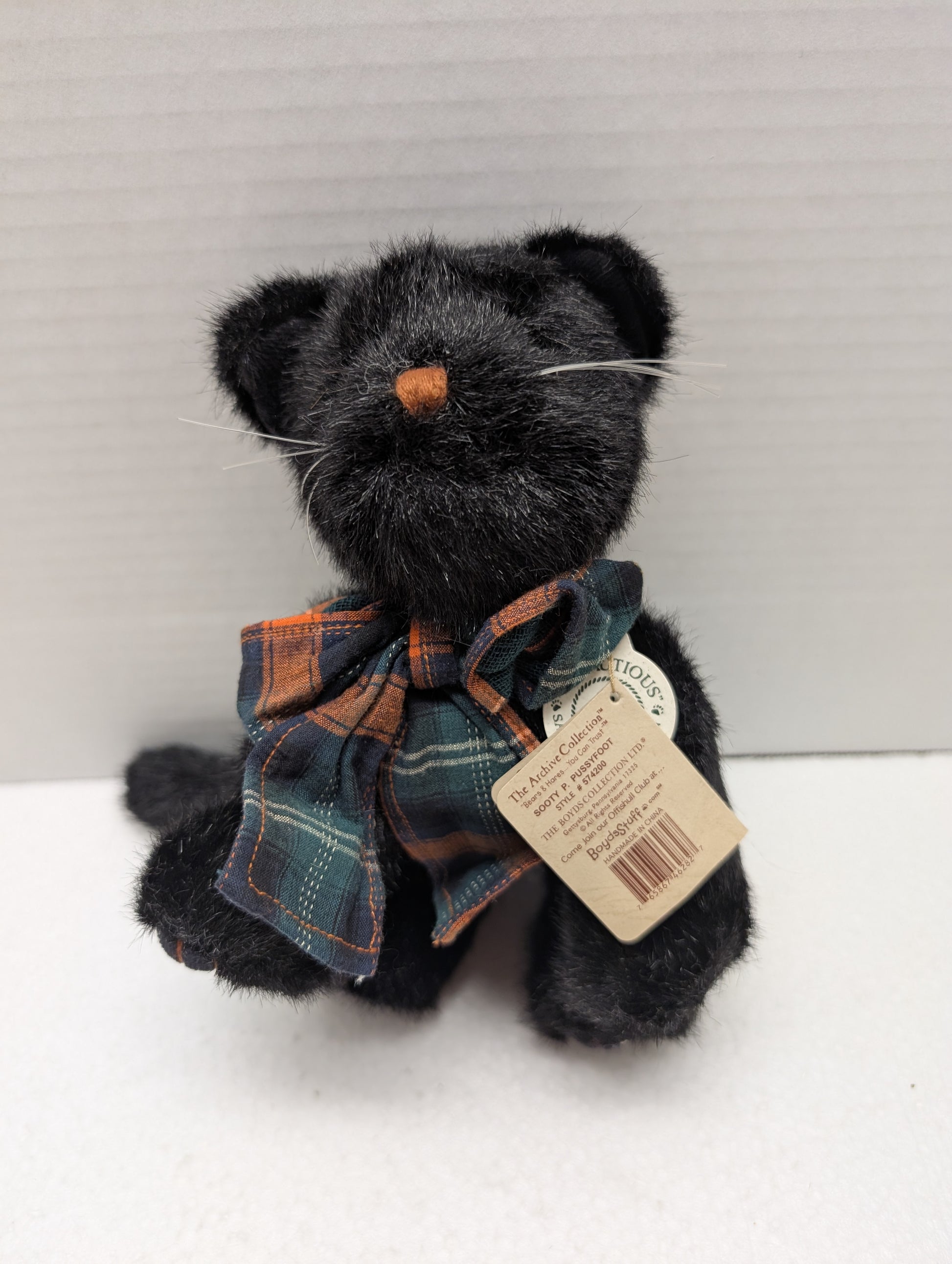 Boyds Plush Cat Sooty P. Pussyfoot 7" 574200 image 0
