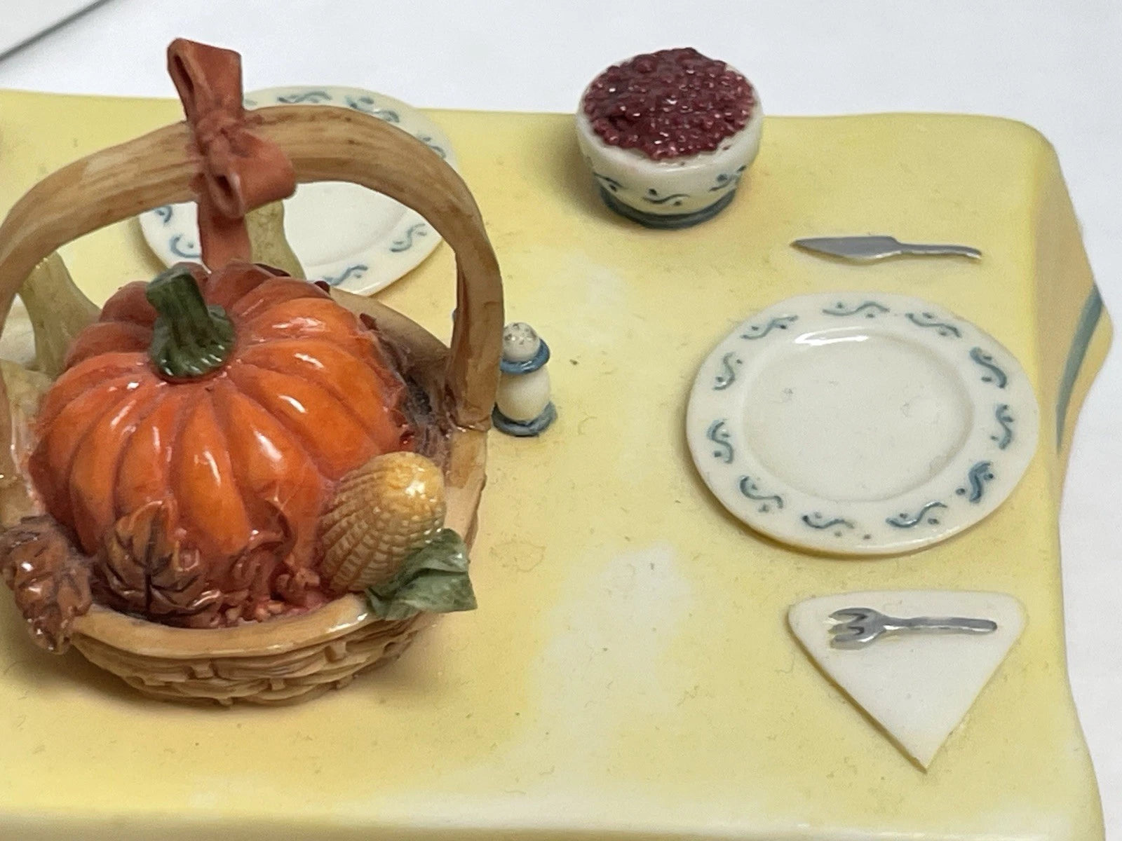 Cherished Teddies Thanksgiving Table Figurine With Dog # 141542. image 10