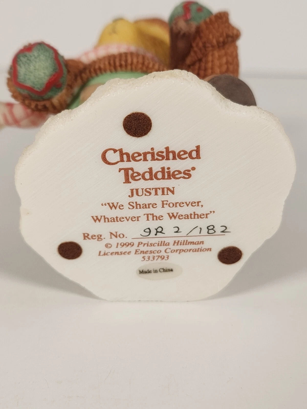 Cherished Teddies Justin  We'll Share Forever Whatever #533793 image 3