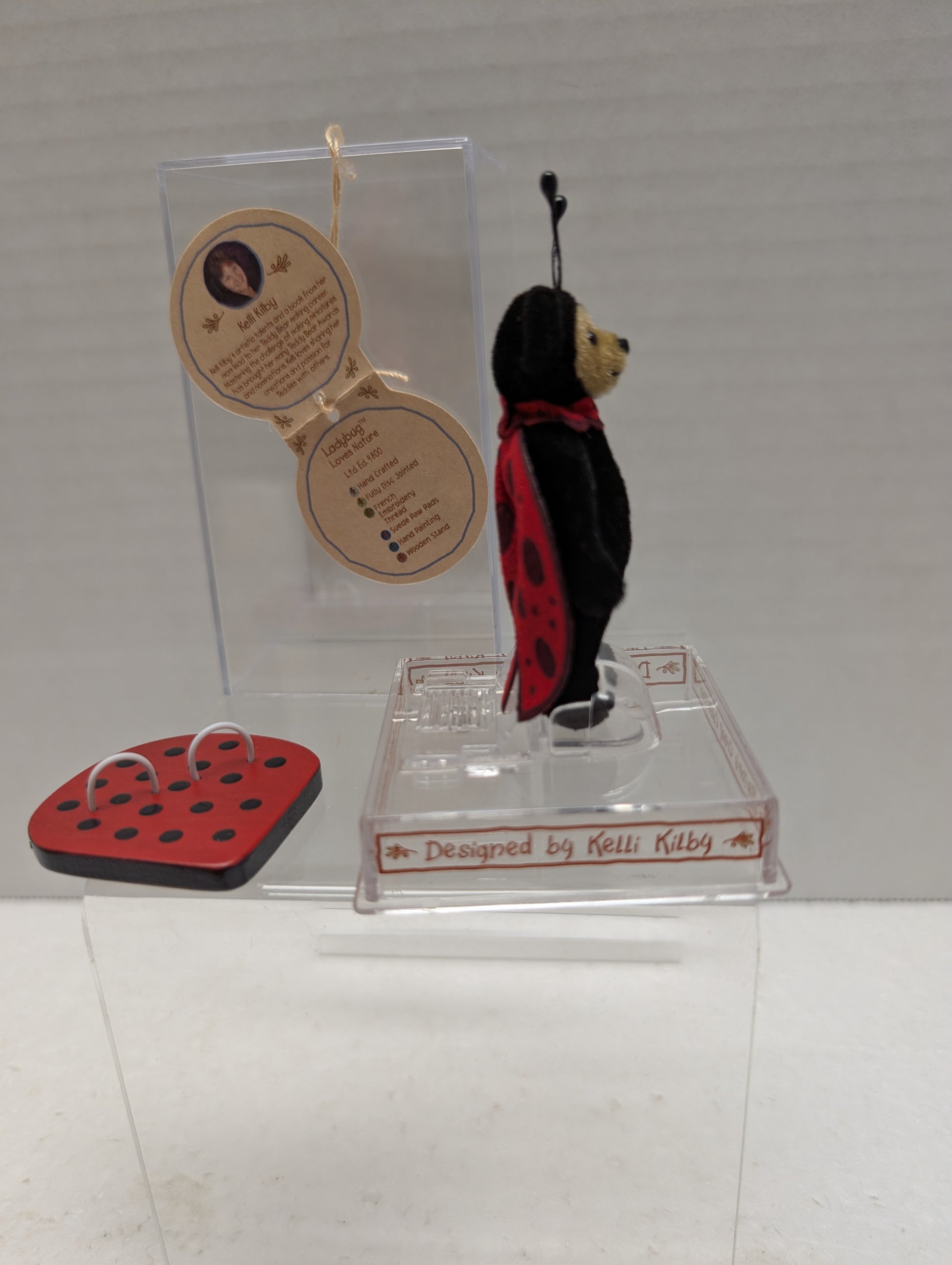 Gund Barton's Creek Artist Designed Mini Bear Ladybug Bear #72001 image 1