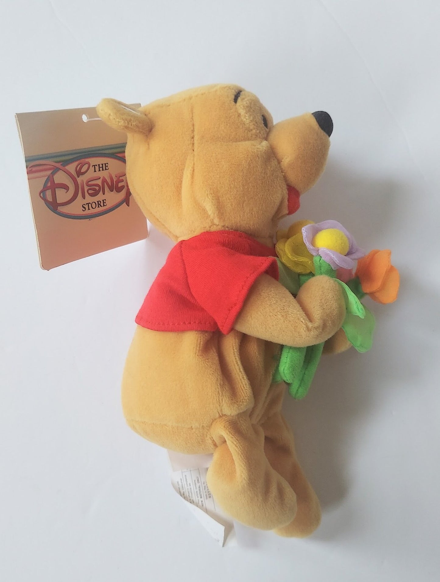 Disney Bean Bag Mini Flower Pooh 8" Holding Flower Bouquet image 5