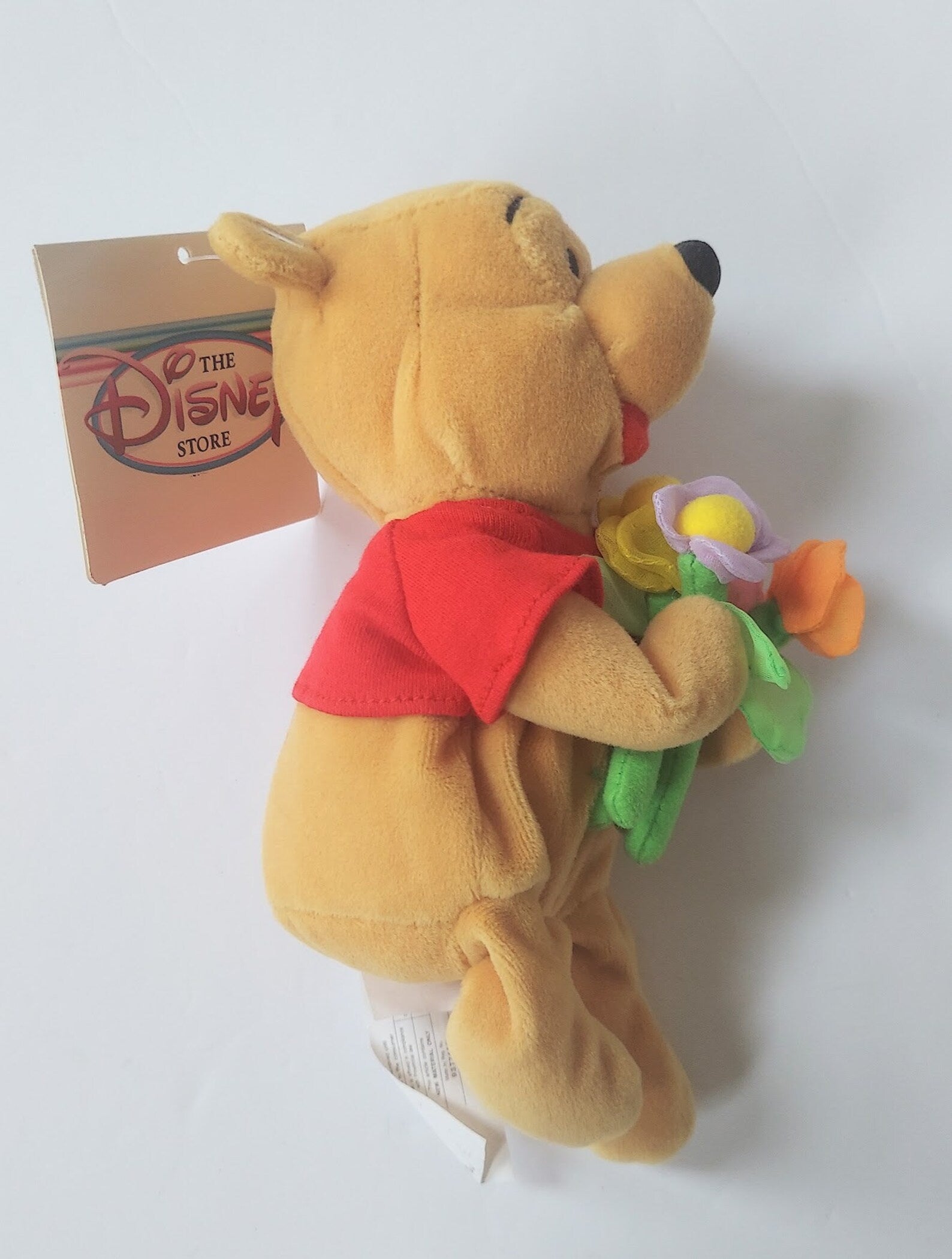 Disney Bean Bag Mini Flower Pooh 8" Holding Flower Bouquet image 5