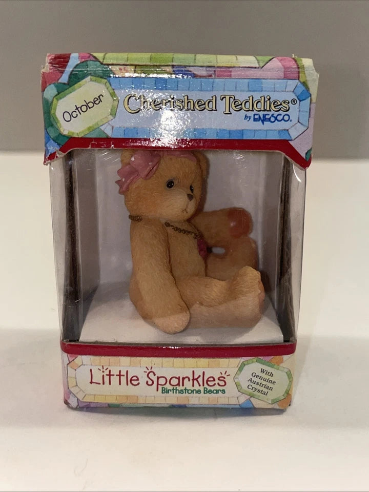 Cherished Teddies Little Sparkles October Birthstone Bear image 0