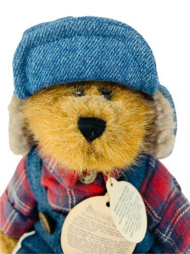 Boyds Bear Plush Edmund plaid shirt, overalls, hat  9175-15 image 0