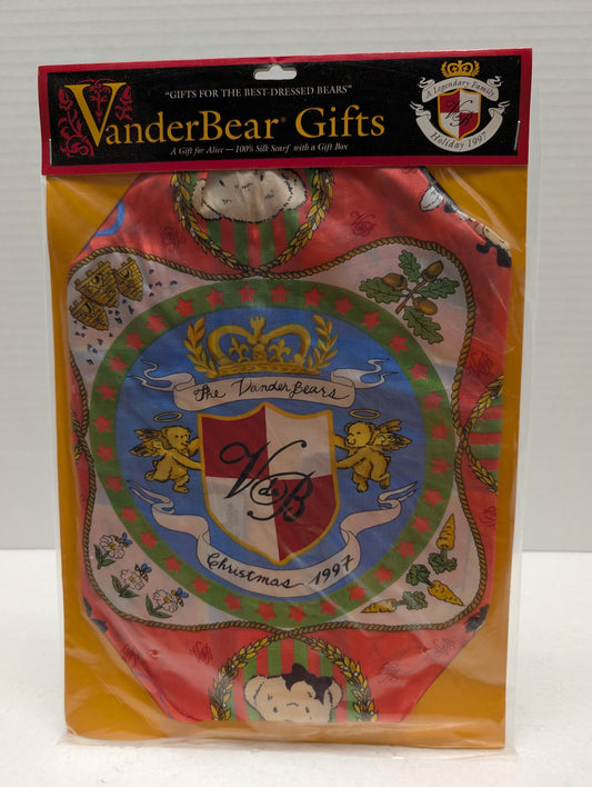 North American VanderBear Gifts Alice100%  Silk Scarf 5245 image 0
