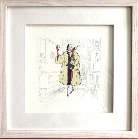 Disney Treasures Serigraph Villains 101 Dalmations Cruella De Ville  41746 image 0