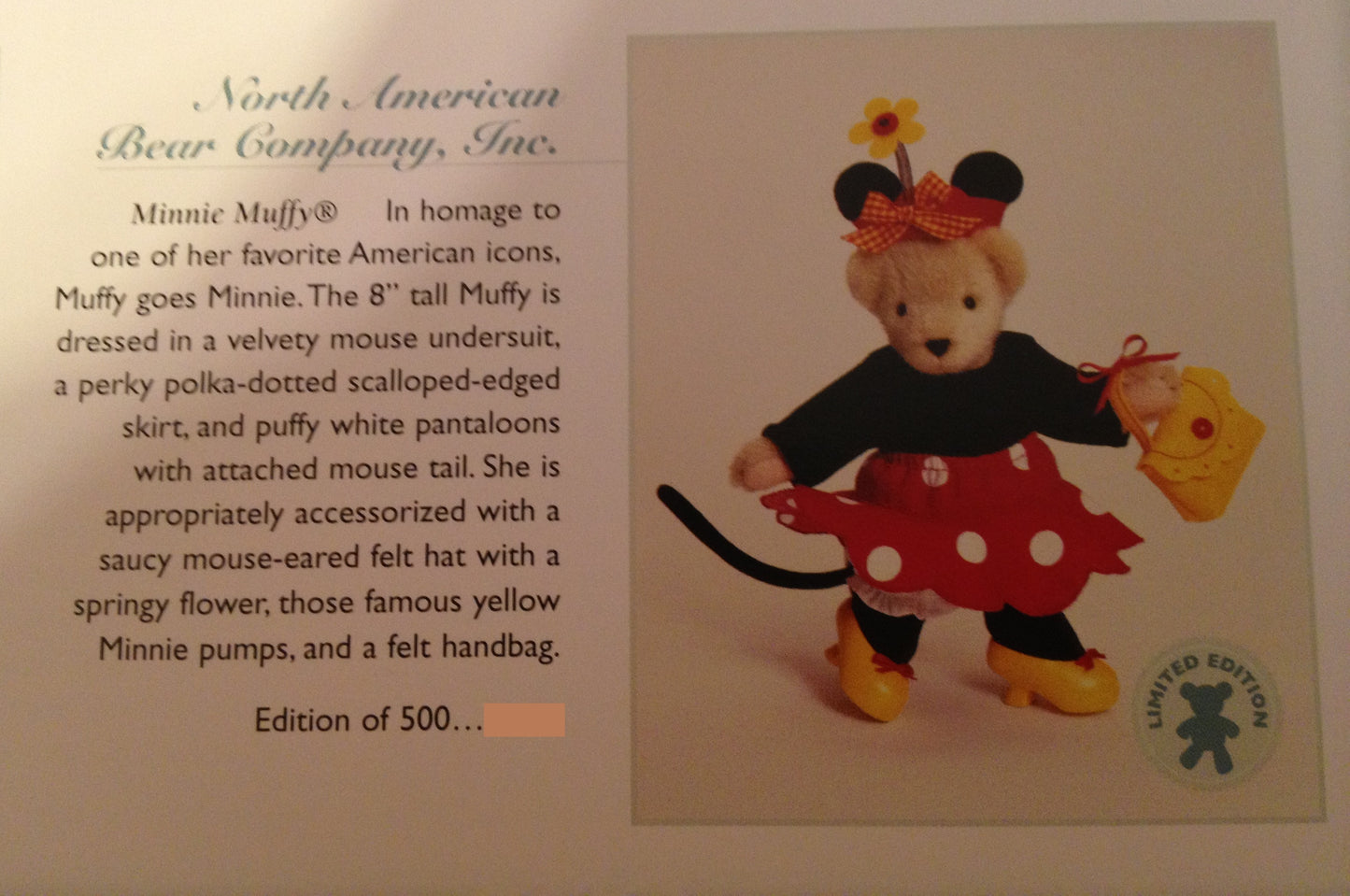 North American Muffy Minnie Mouse  2001Walt Disney  & Doll  Convention image 2
