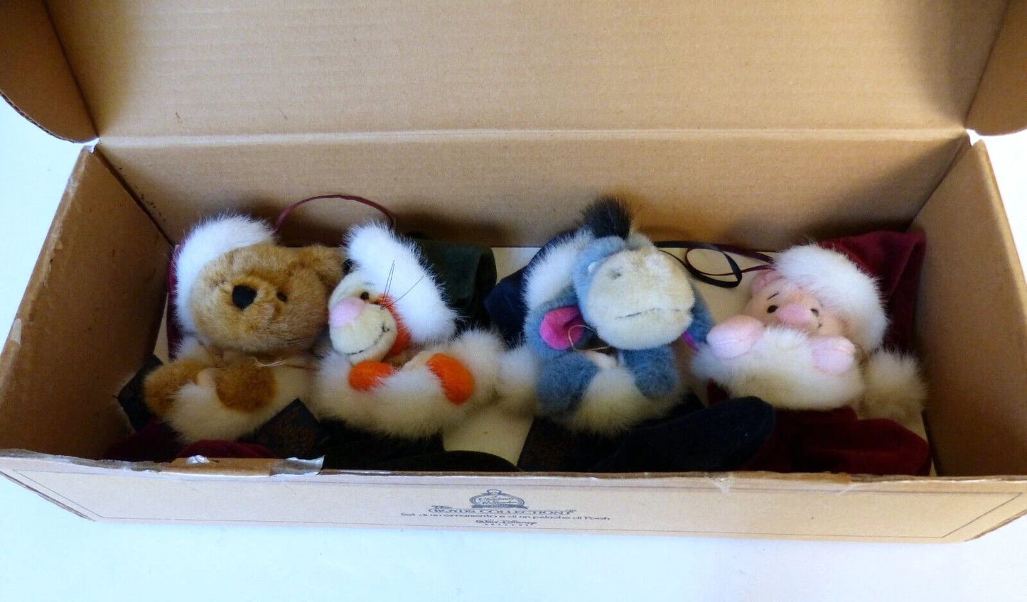 Boyds Disney Plush  Ornaments 1999 Xmas Winnie the Pooh Plush Set 94964DS image 1