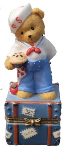 Cherished Teddies U.S.A ?American Boy Porcelain hinged�Box�441155 image 0