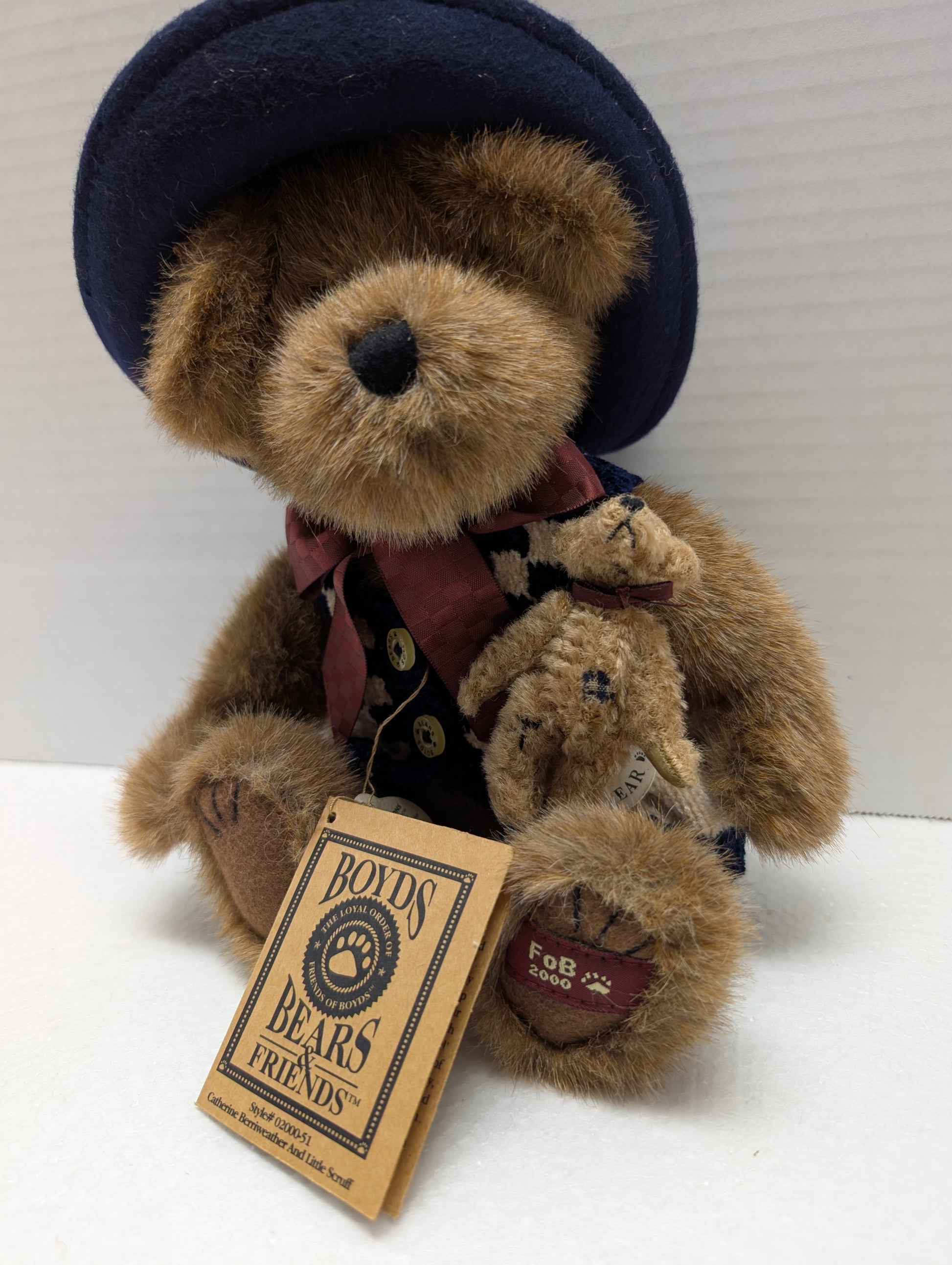 Boyds Plush Club Bear Catherine with Little Scruff 02000-51 image 3
