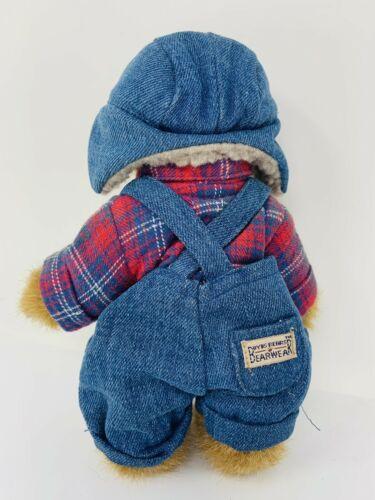 Boyds Bear Plush Edmund plaid shirt, overalls, hat  9175-15 image 3