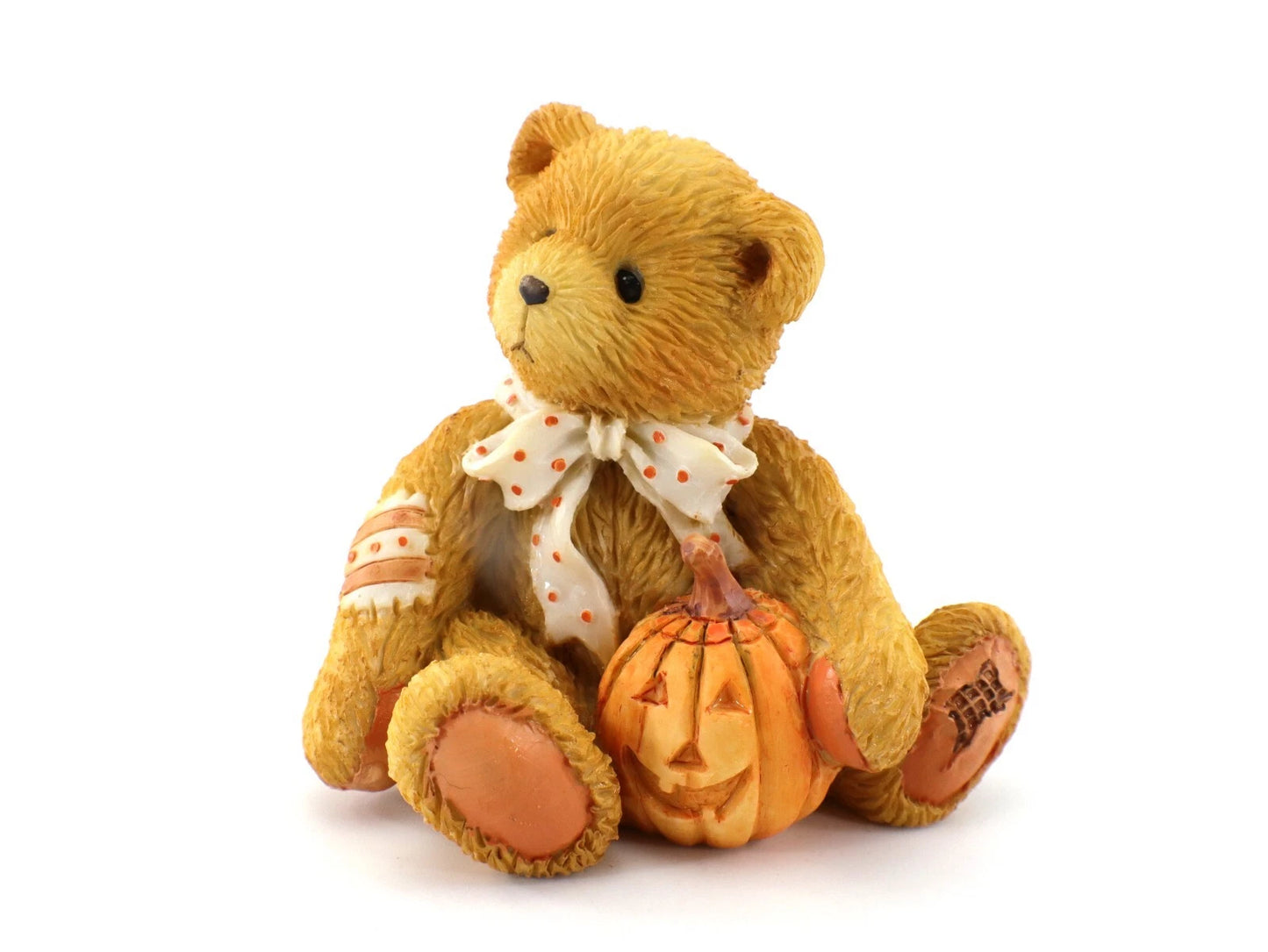 Cherished Teddies OSCAR ? OCTOBER #914843 Jack-o-Lantern Pumpkin image 2