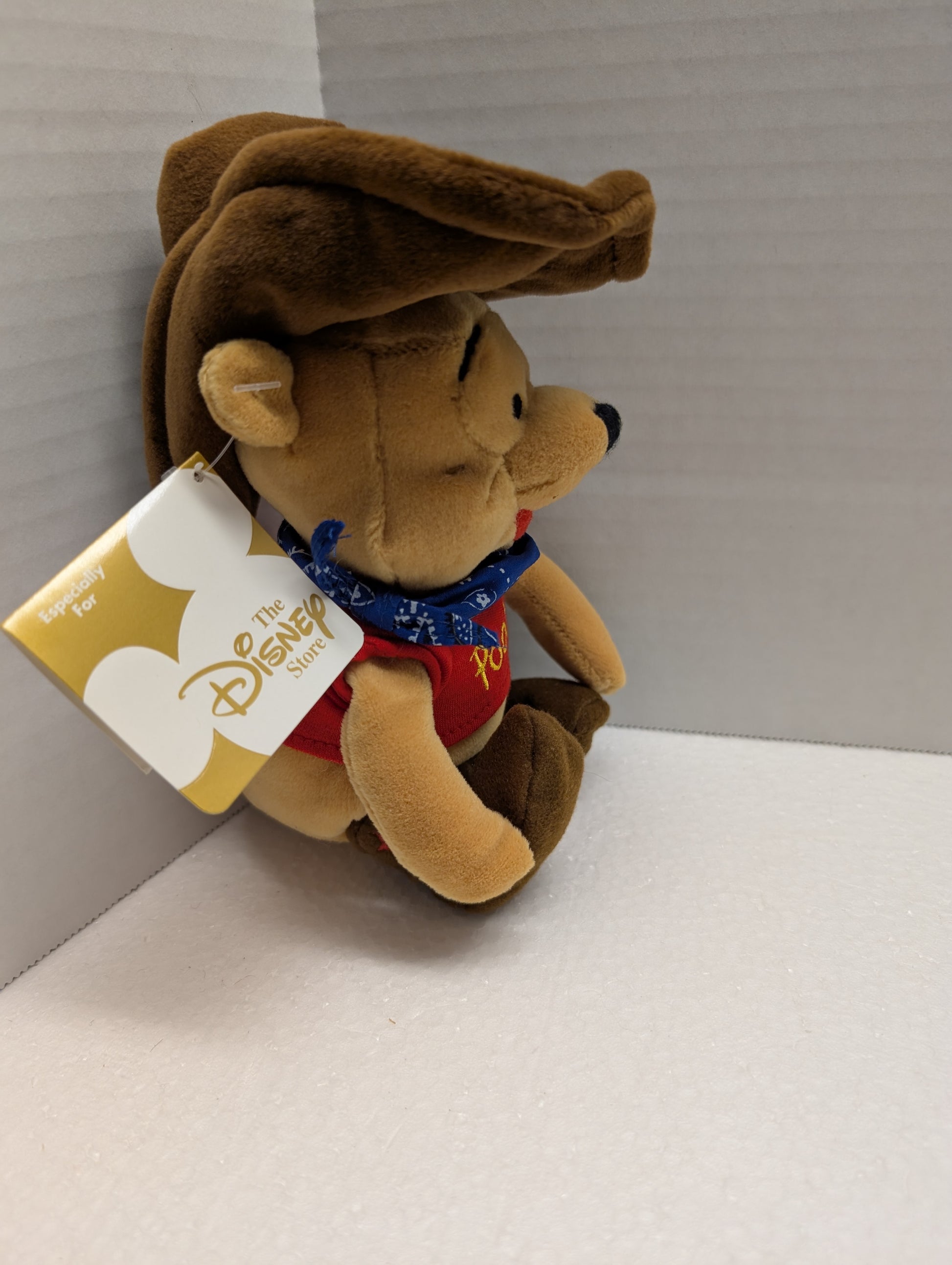 Disney Bean Bag Mini Pooh Cowboy w. Hat, boots and Bandana image 1