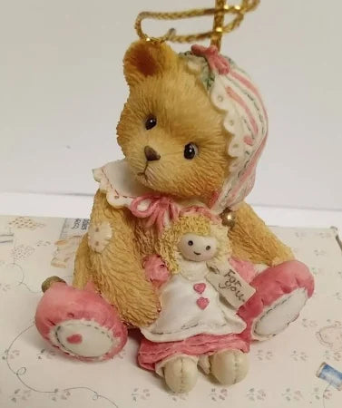 Cherished Teddies Oranment Girl Elf with Doll Hanging Ornament 625434. image 6