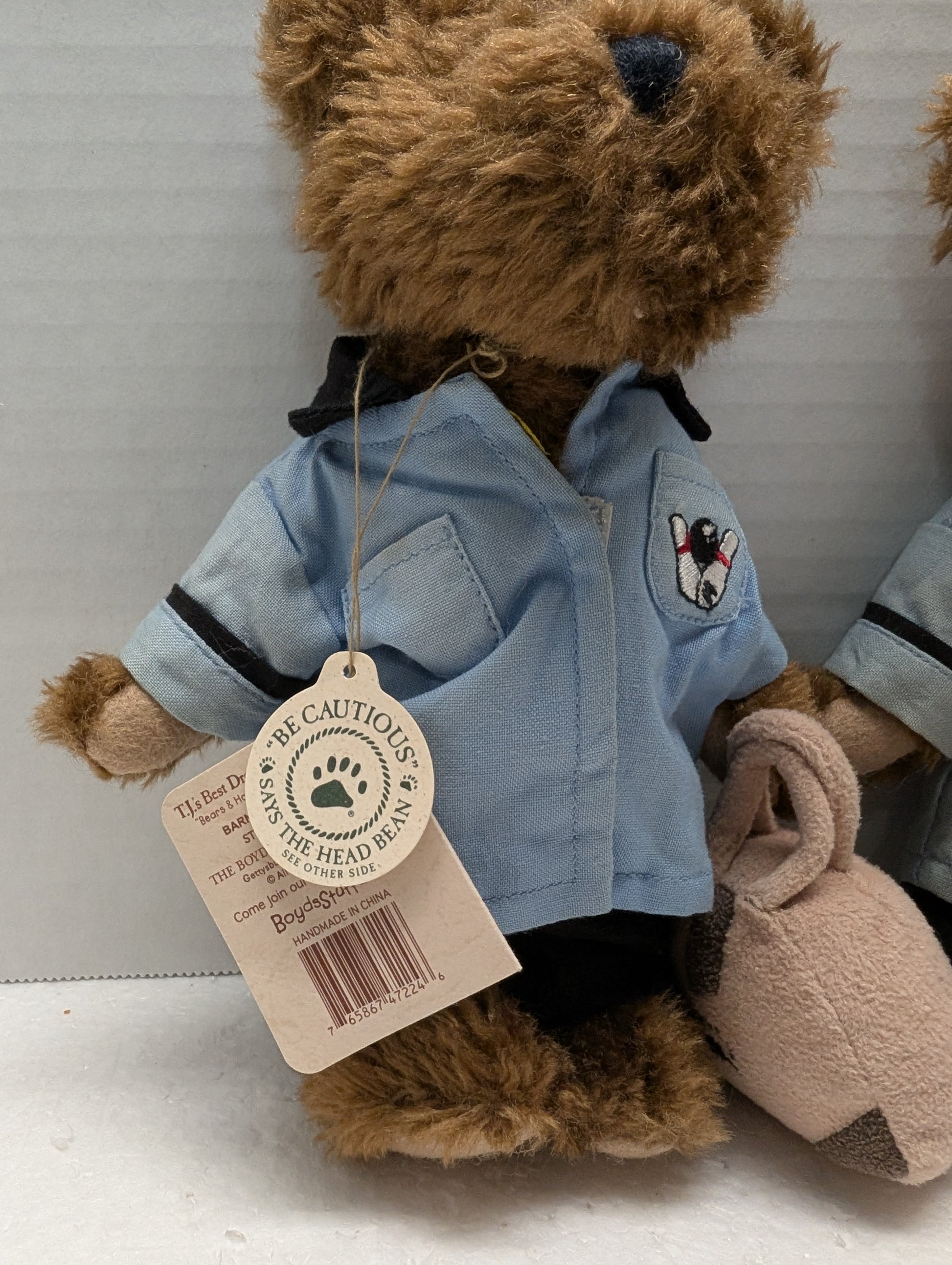 Boyds Bear Plush  Barney Bowlsalot  Bowler with bag  903501 image 8