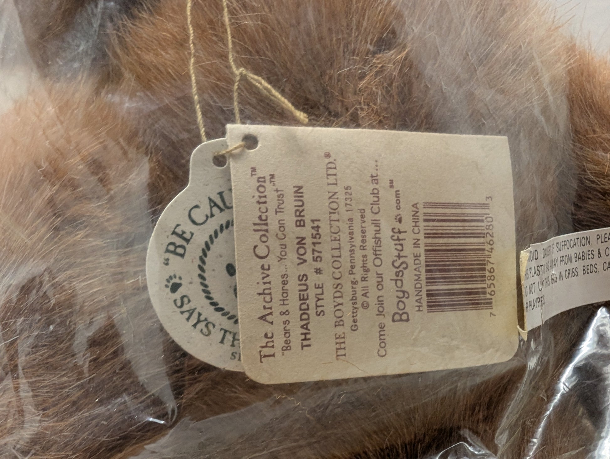 Boyds Bear Plush Thaddeus Von Bruin   571541 image 3