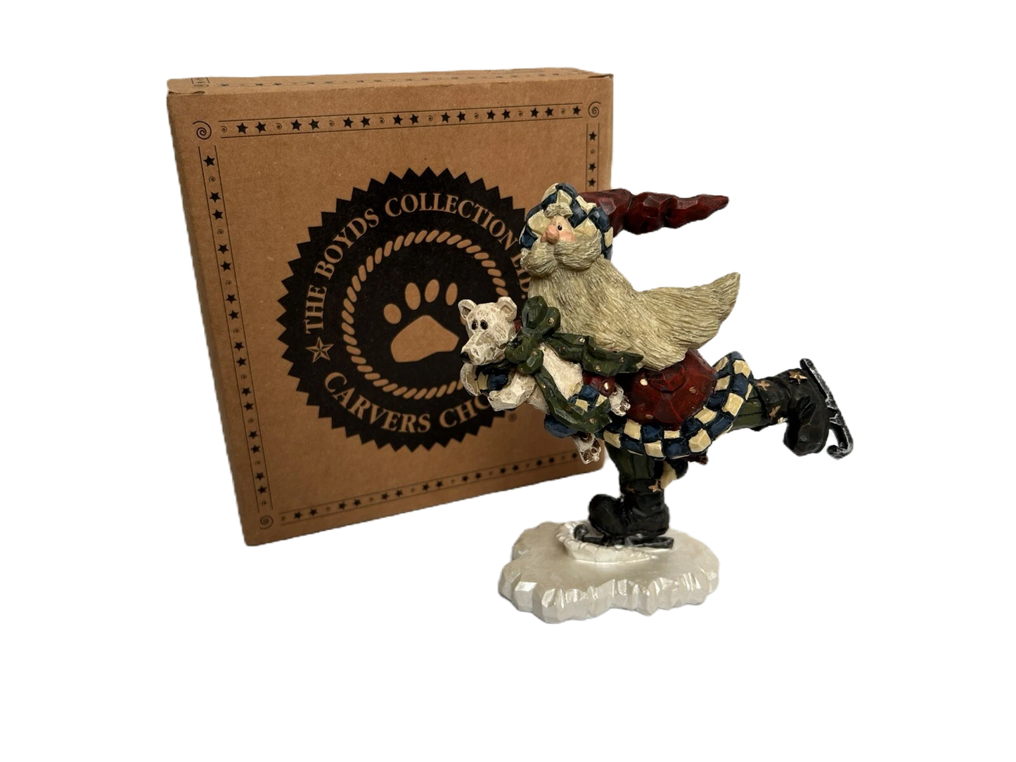 Boyds Carvers Choice Santa Jr...Quick As A Flash #370104 image 0