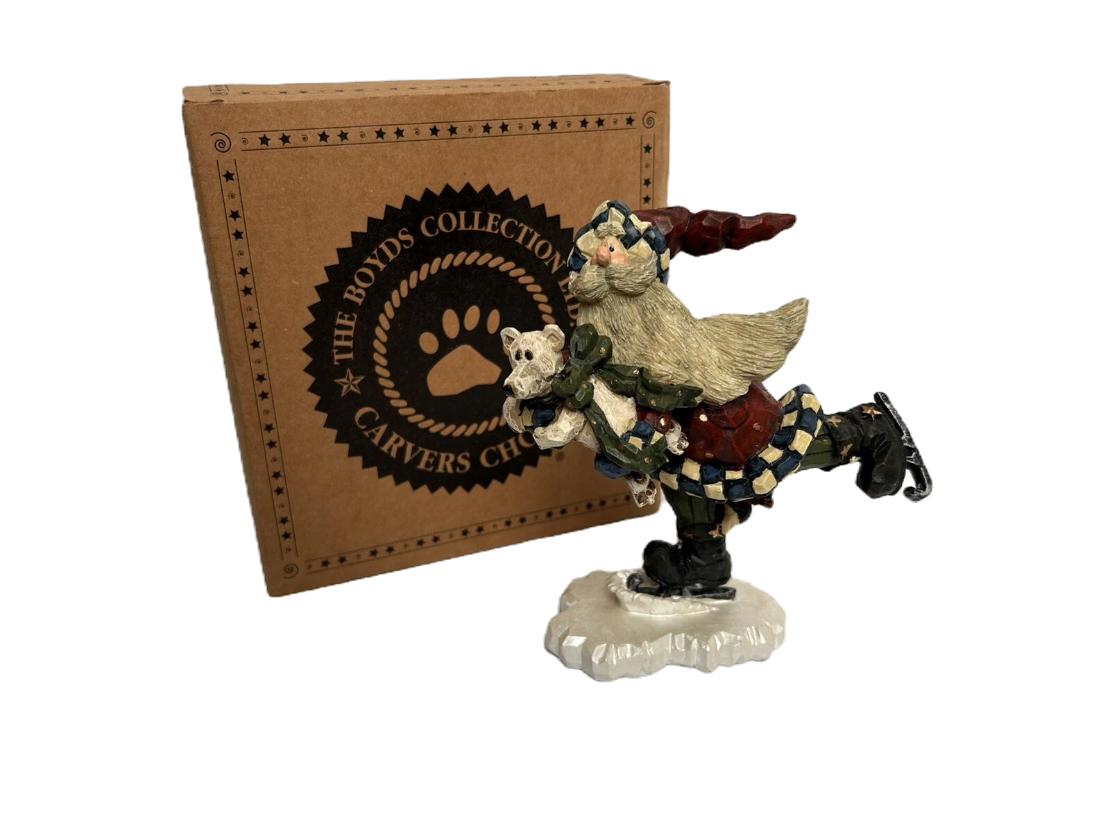Boyds Carvers Choice Santa Jr...Quick As A Flash #370104 image 0