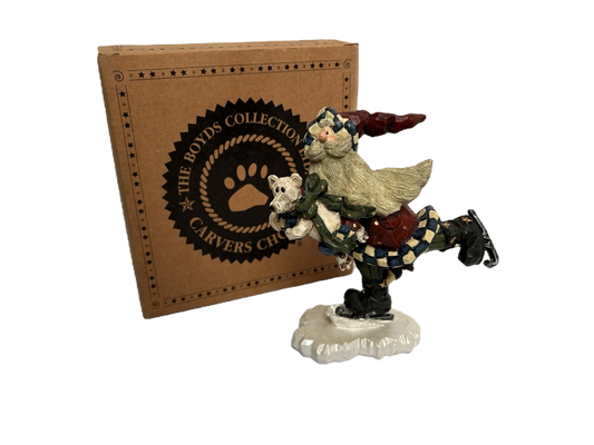 Boyds Carvers Choice Santa Jr...Quick As A Flash #370104 image 0
