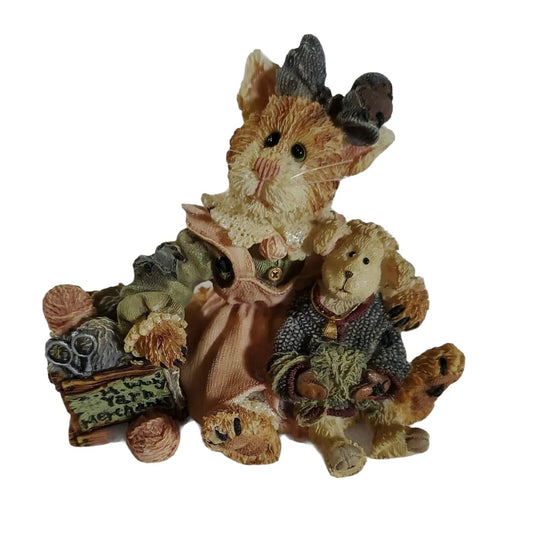 Boyds Purrstone Clawdette Fuzzface & Wuly Yarn Merchant s#371002 image 0