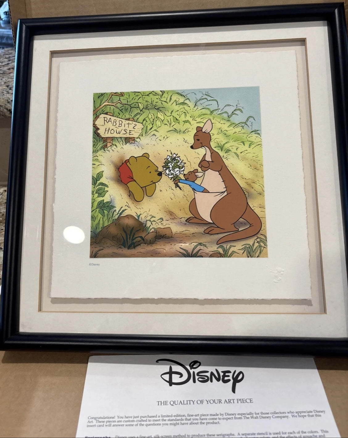 Disney Treasure Serigraph Pooh in a Tight Place 41759 image 0