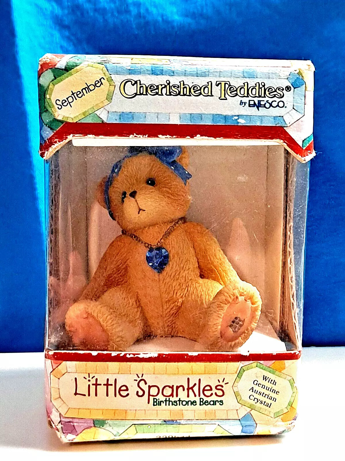 Cherished Teddies Little Sparkles September Birthstone Bear image 1