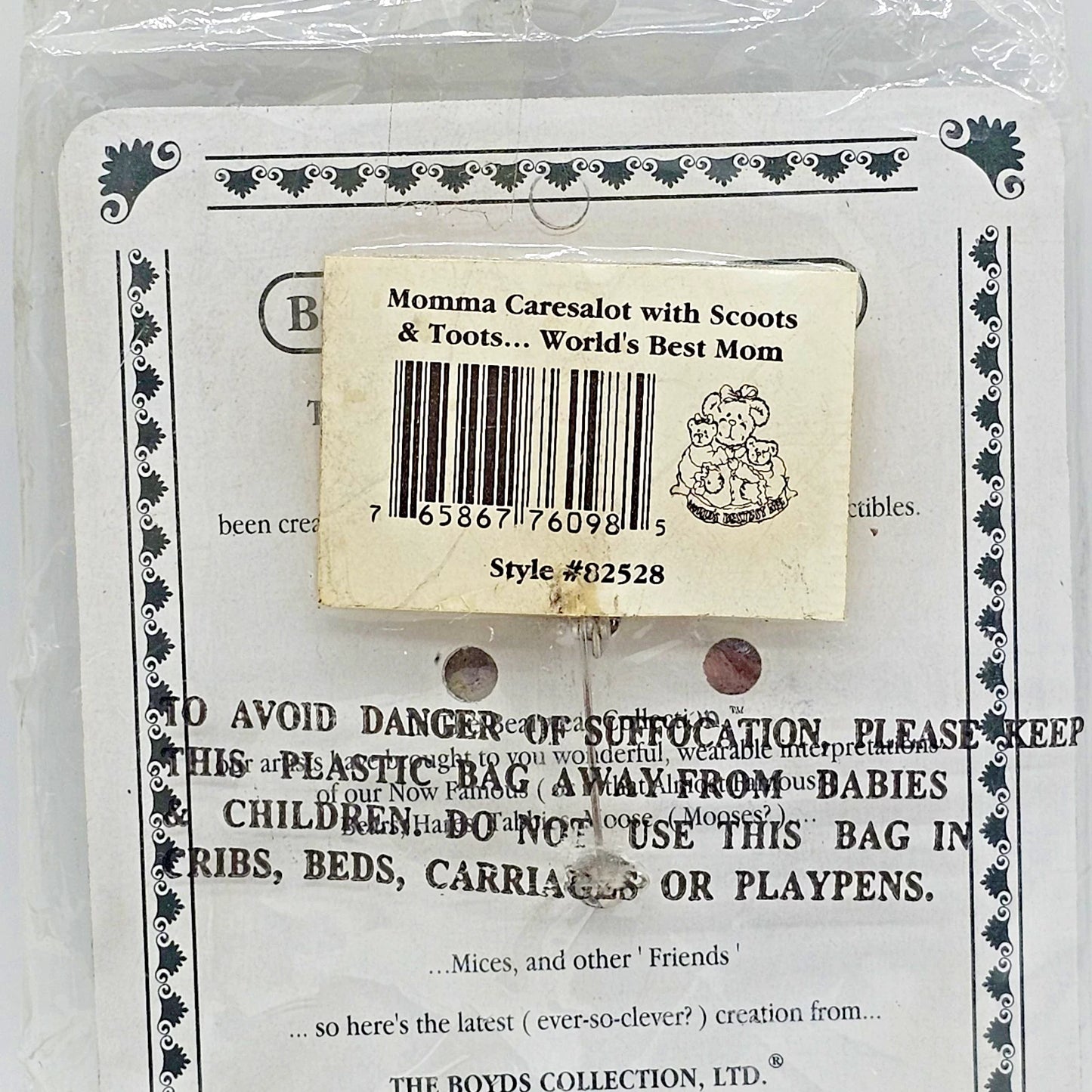 Boyds Pin Bearwear Momma Carealot w. Scoots  & Toots 82528 image 2