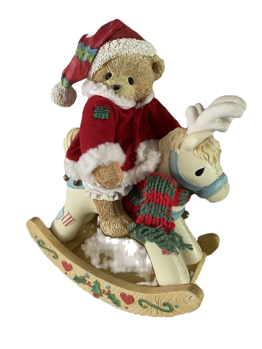 Cherished Teddies Rocking Reindeer and Santa Musical 629618 image 0