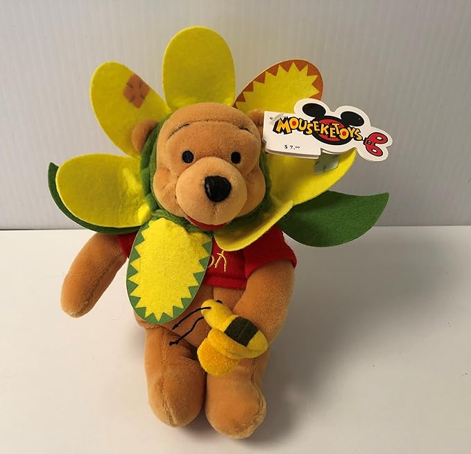 Disney Bean Bag Mini Flower Pooh 8" 122689 with Bee image 4