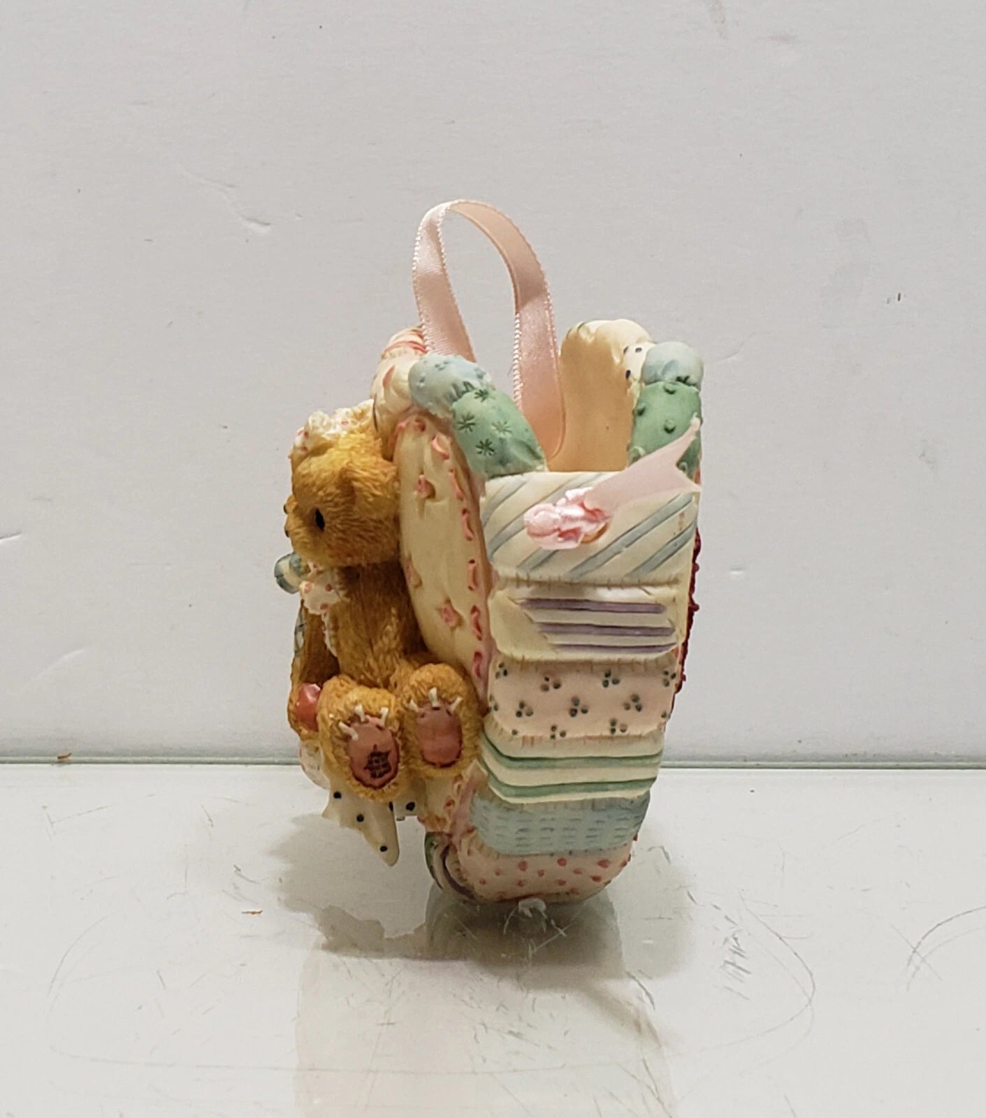 Cherished Teddies "Boy and Girl Bears Heart Basket" 203246C image 2