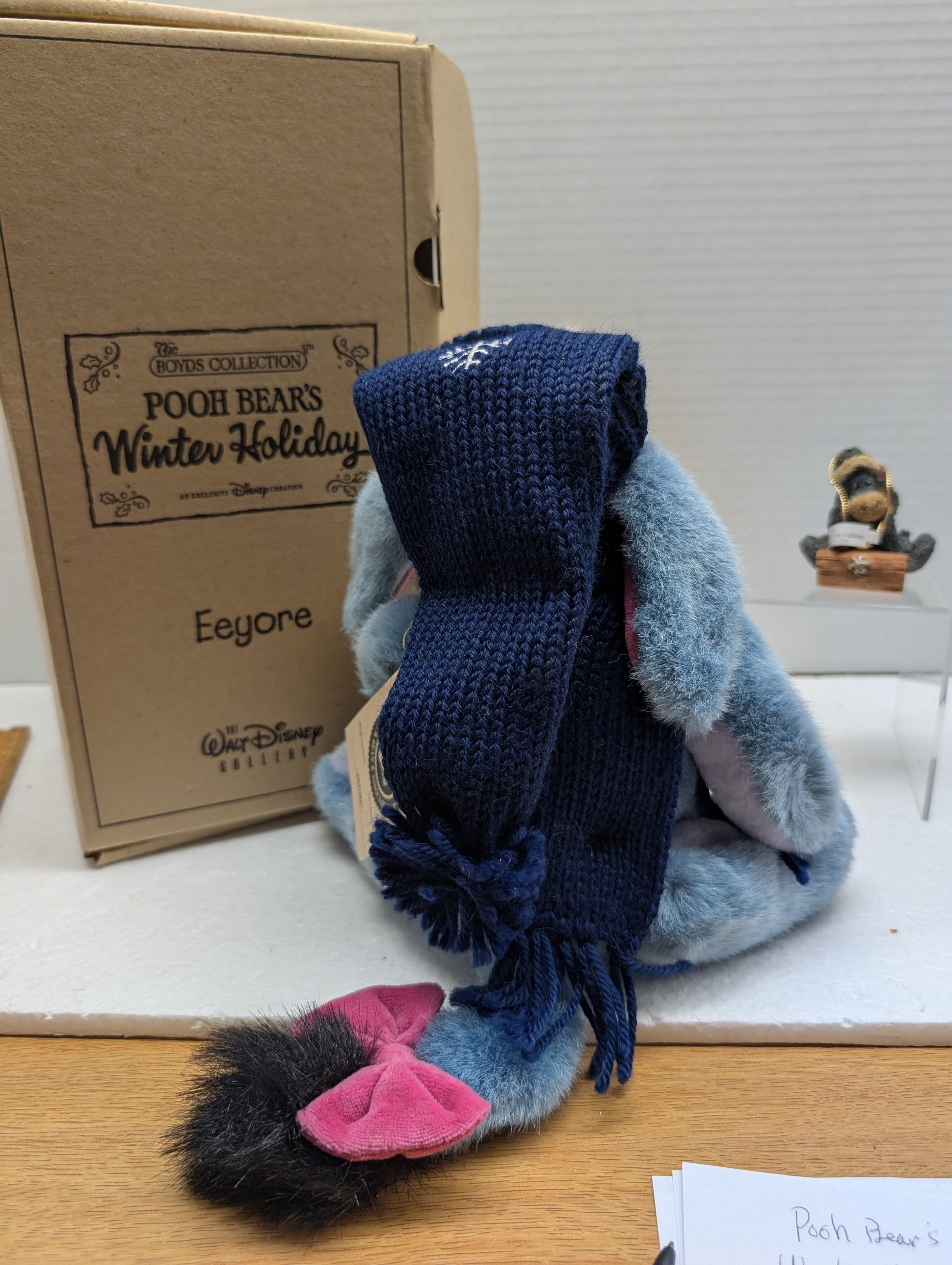 Boyds Pooh Bear's Winter Holiday Eeyore Plush with resin #95971DS image 3