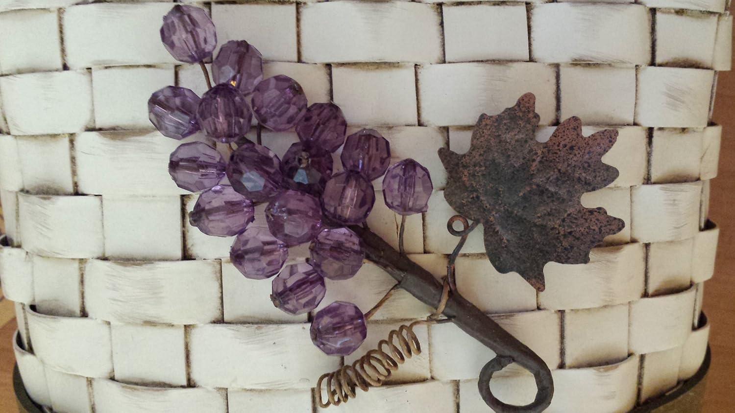 Boyds Accesories Chardnay Grape Harvest Baskets #65192 Set of 3 image 1