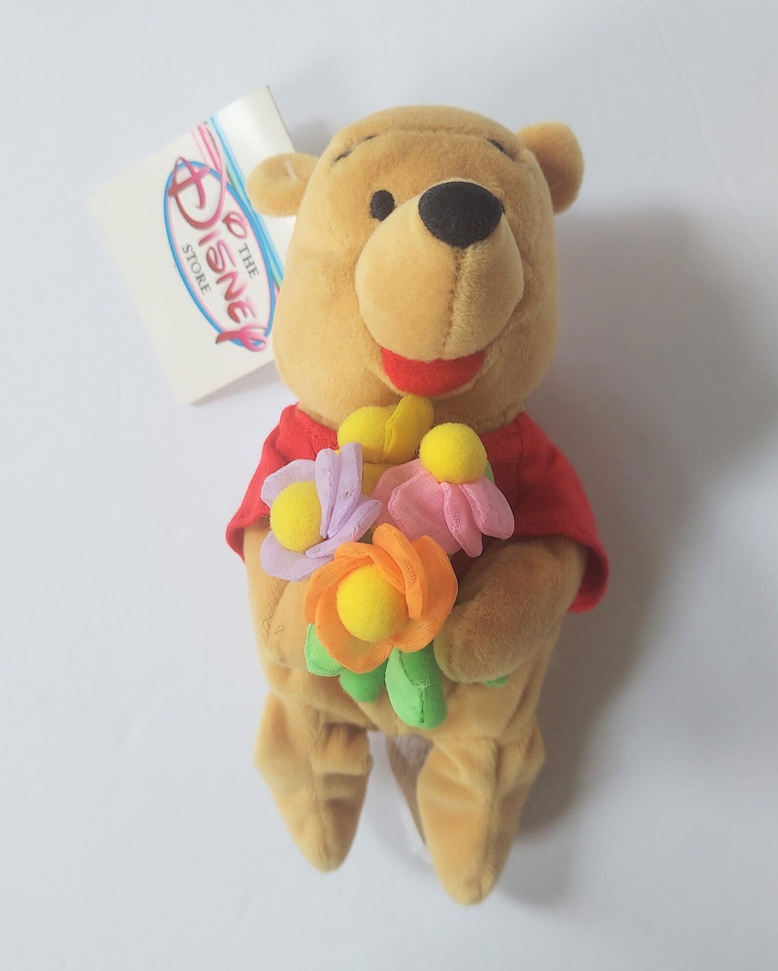 Disney Bean Bag Mini Flower Pooh 8" Holding Flower Bouquet image 6