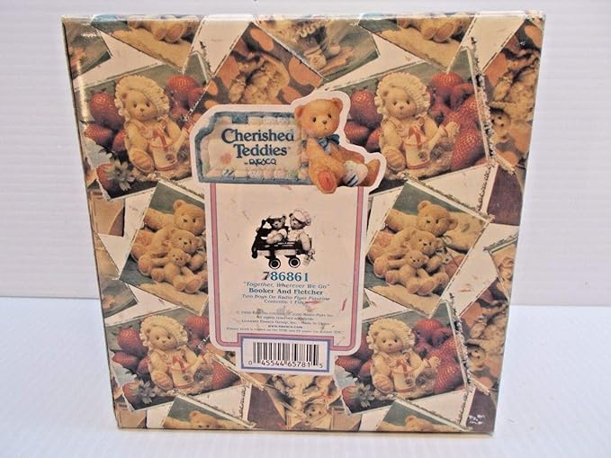 Cherished Teddies Booker And Fletcher Radio Flyer Figurine 786861 image 2
