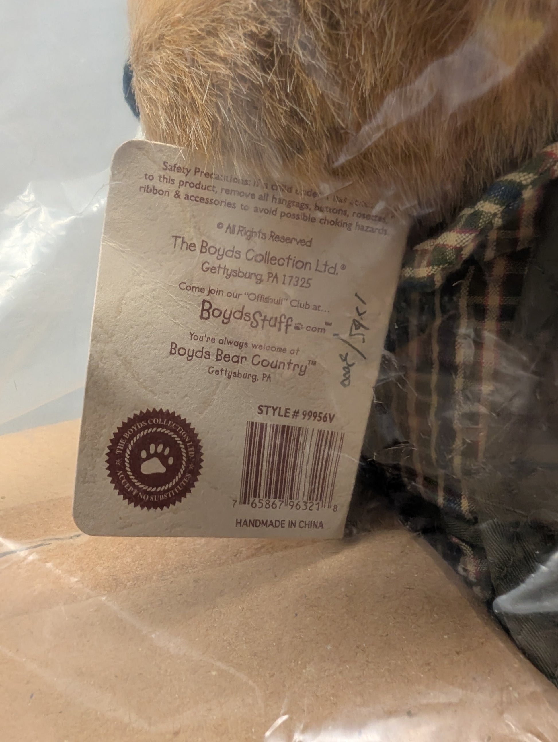 Boyds Bear Plush QVC 14 Bernadette Bearbucks & Piggy 99956V #C22621 QVC Ex image 4