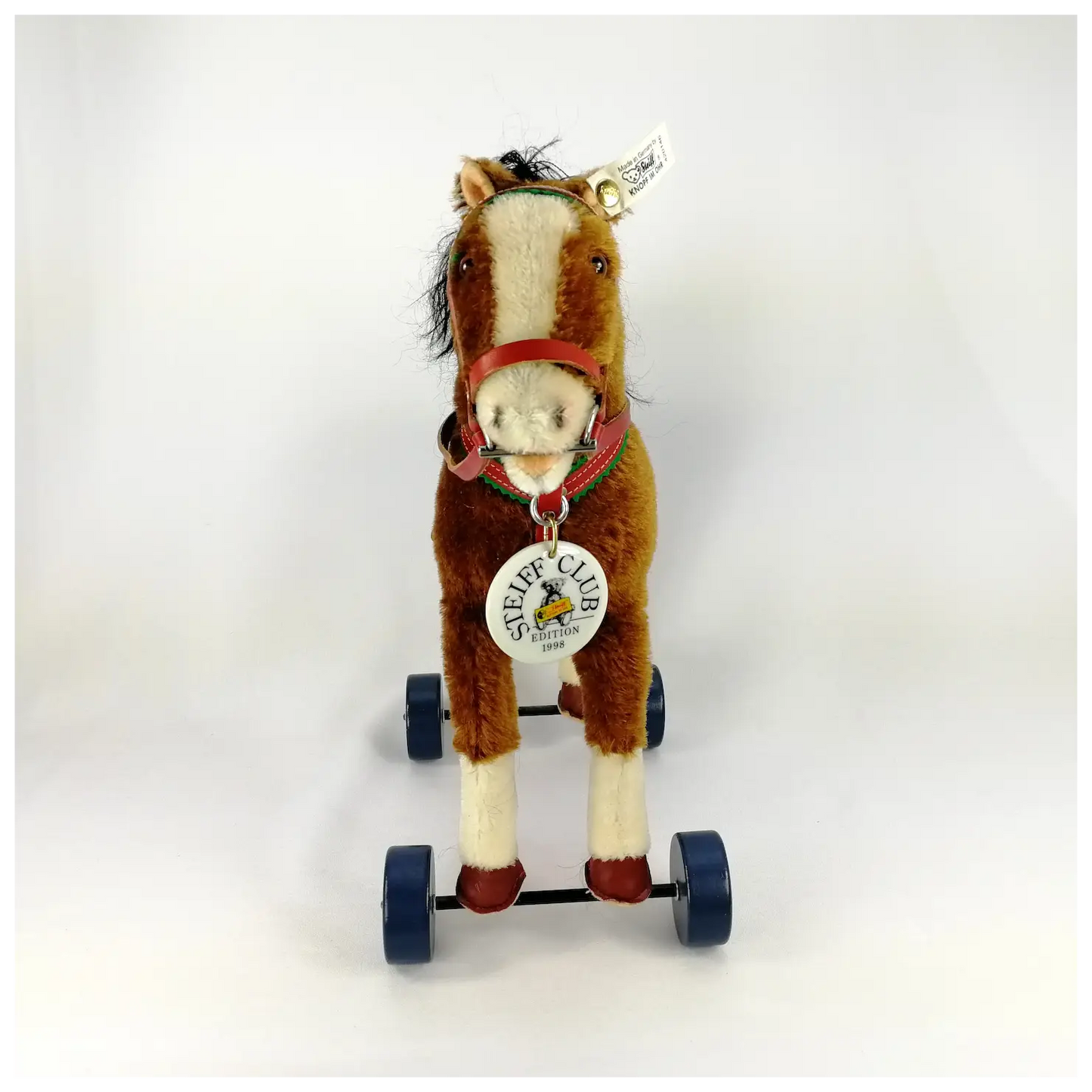 Steiff Mohair 1998 Club Horse on Wheels 1929 Replica 402146 image 6