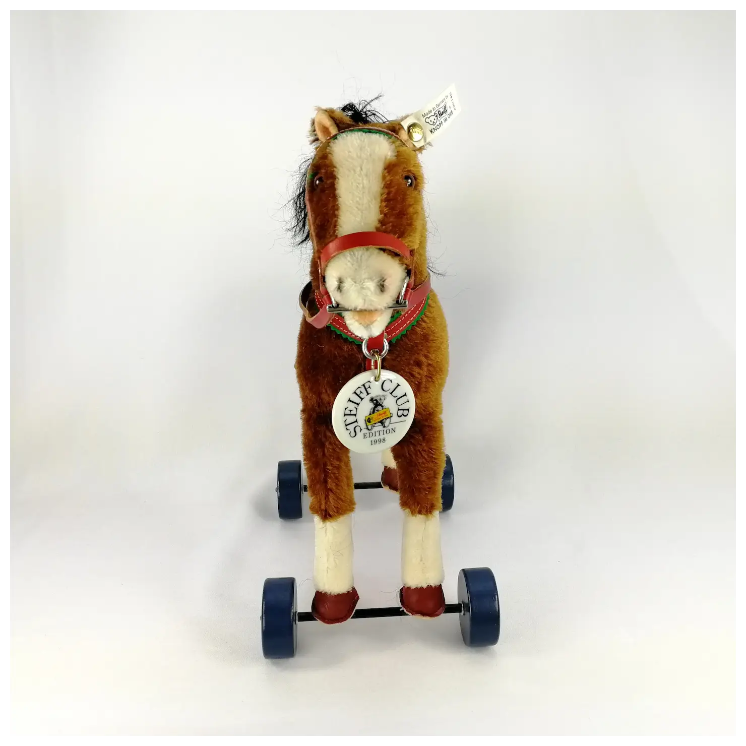 Steiff Mohair 1998 Club Horse on Wheels 1929 Replica 402146 image 6