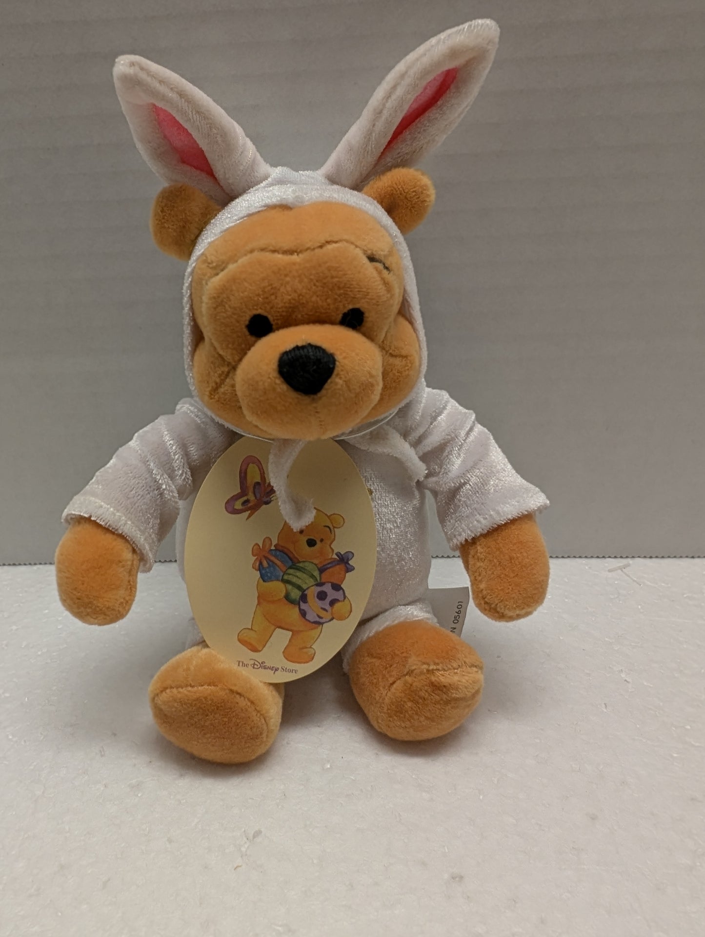 Disney Bean Bag Pooh Dressed in White Bunny Costume. image 1