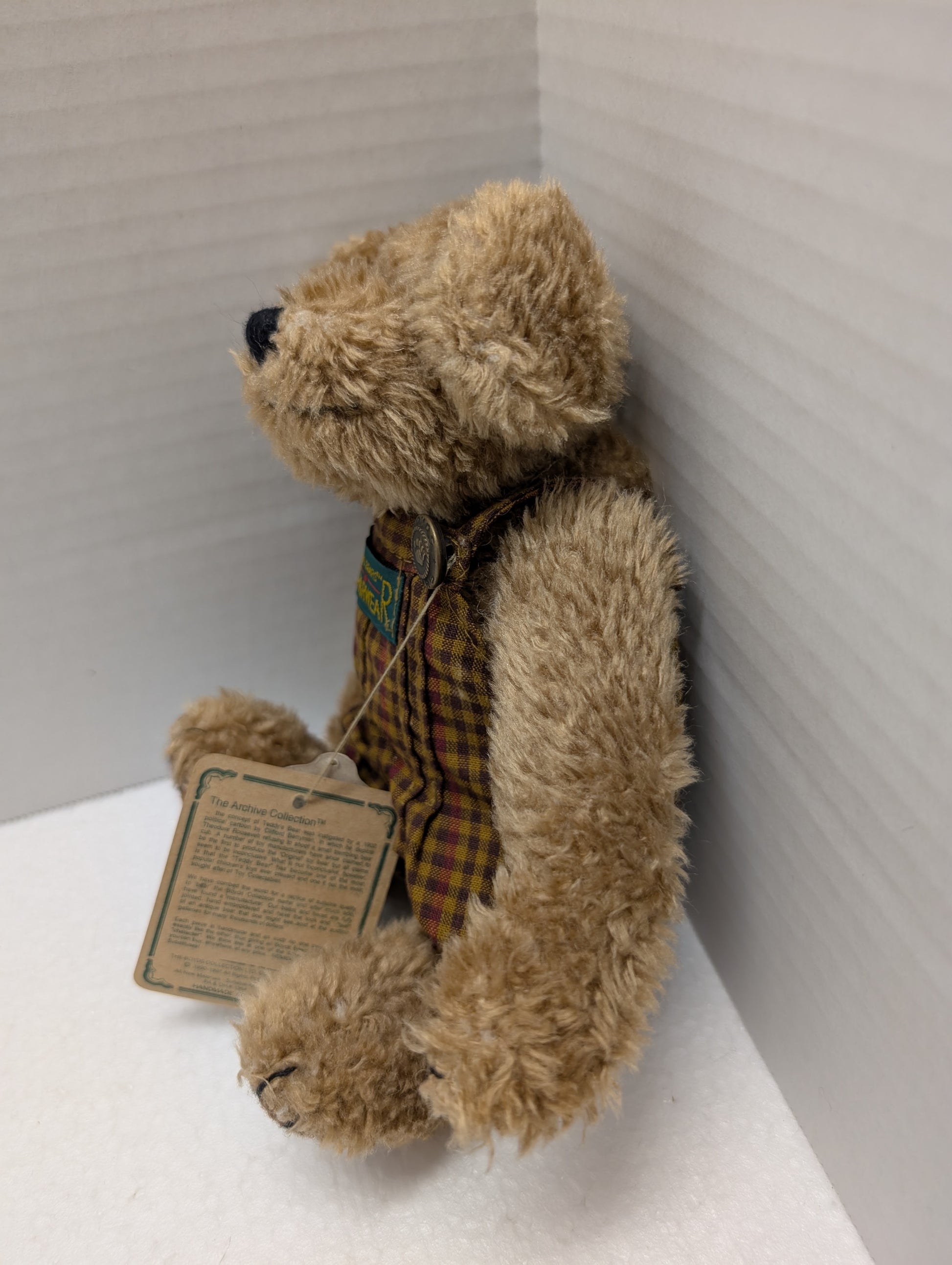 Boyds Bear Plush Rex plaid romper  912440 image 3