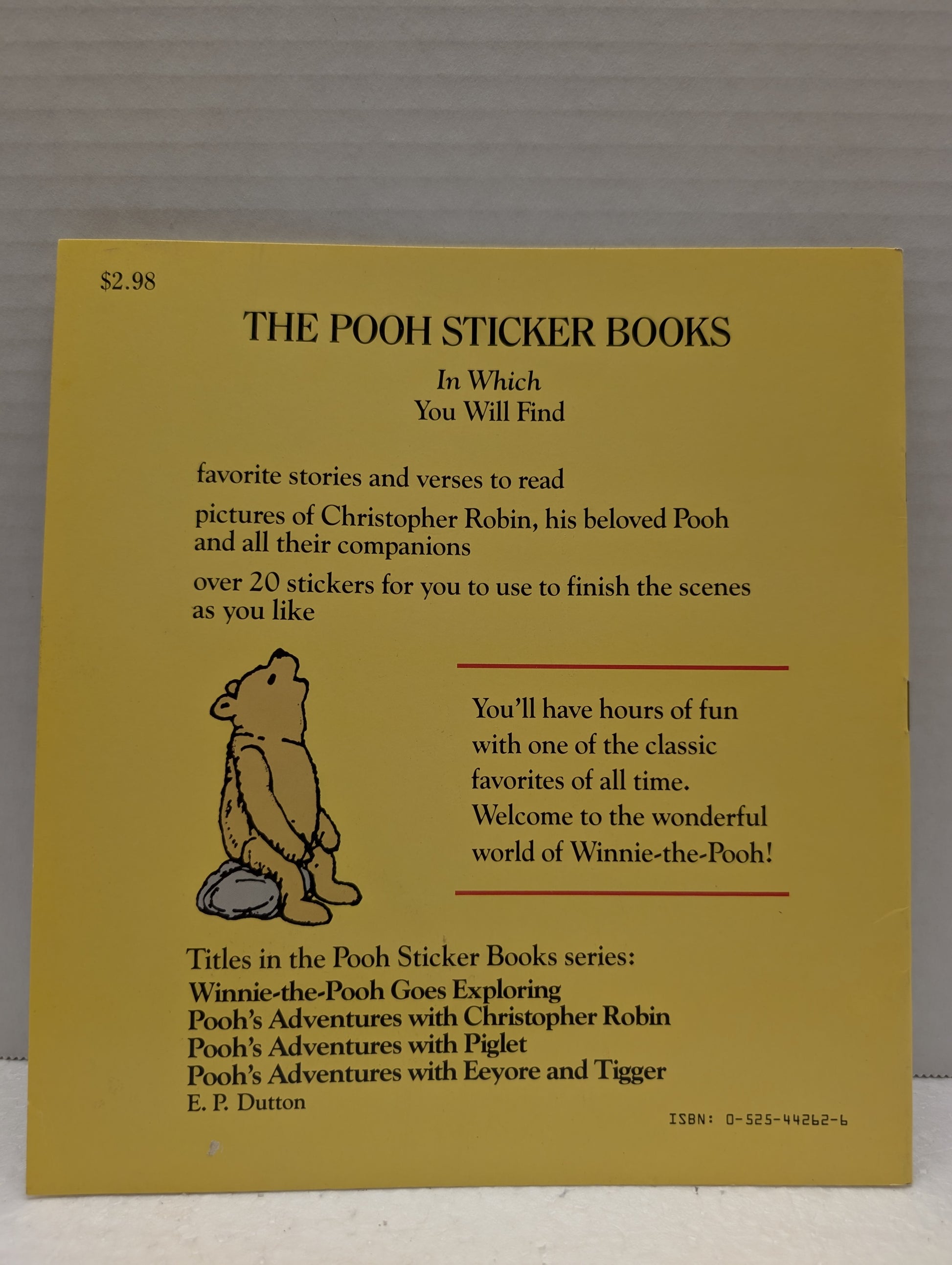 Book Winnie the Pooh's Adventures with Christopher Robin AA Milne Sticker Book image 1