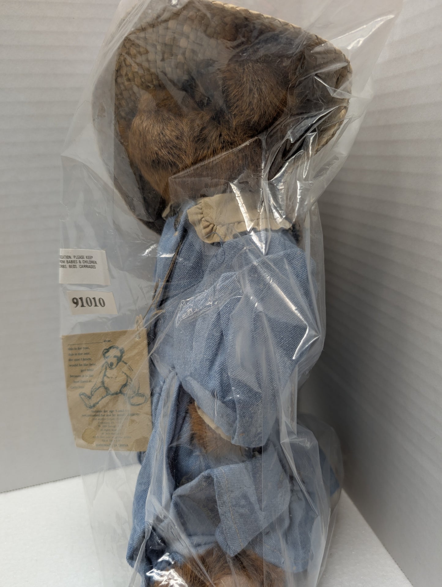 Boyds Bear Plush  Augusta 14" w Straw  Hat  91010 image 6