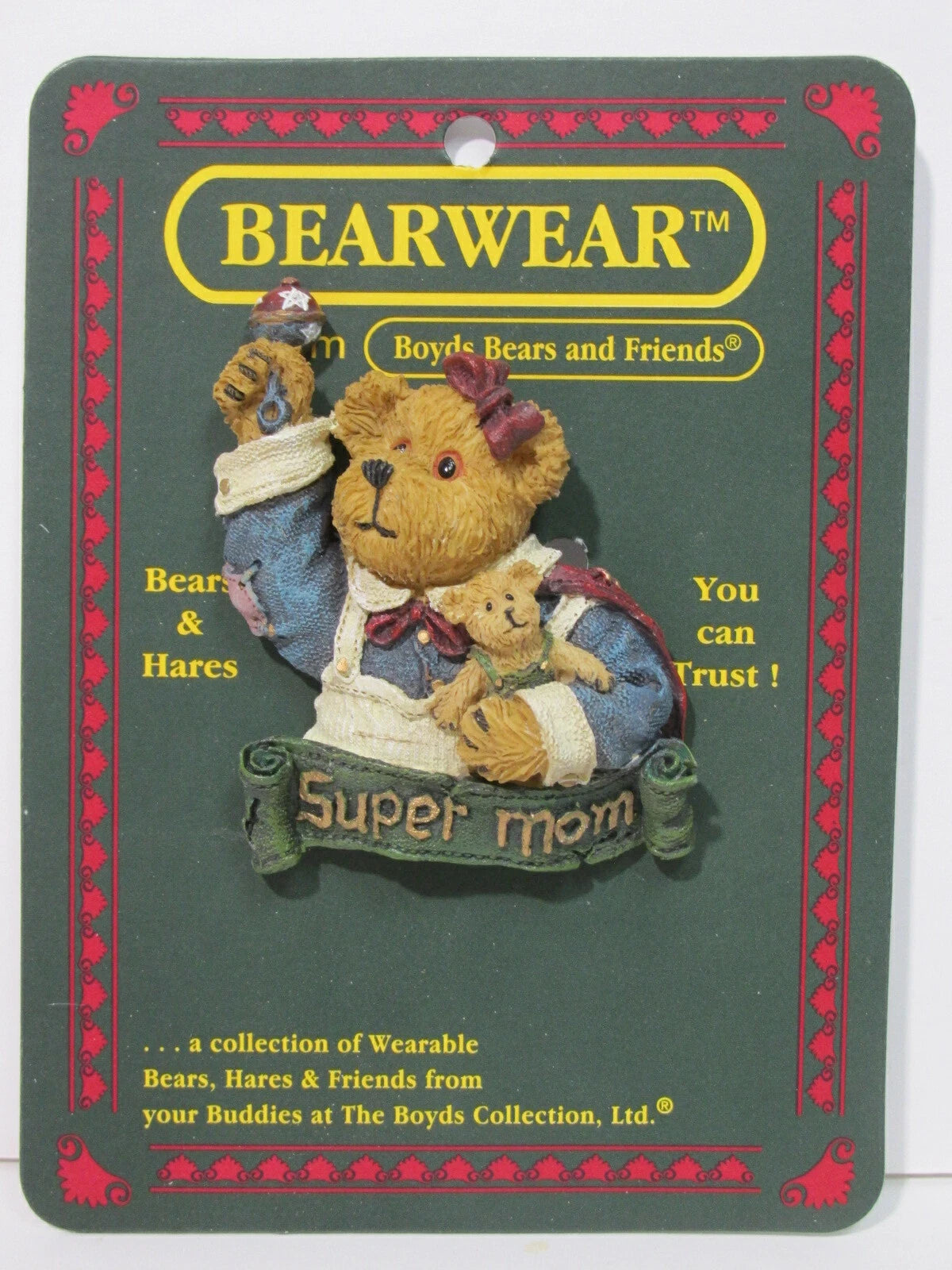 Boyds Pin Bearwear Ima Mom w. Sweat Pea 26162 All in a Day's Work image 0