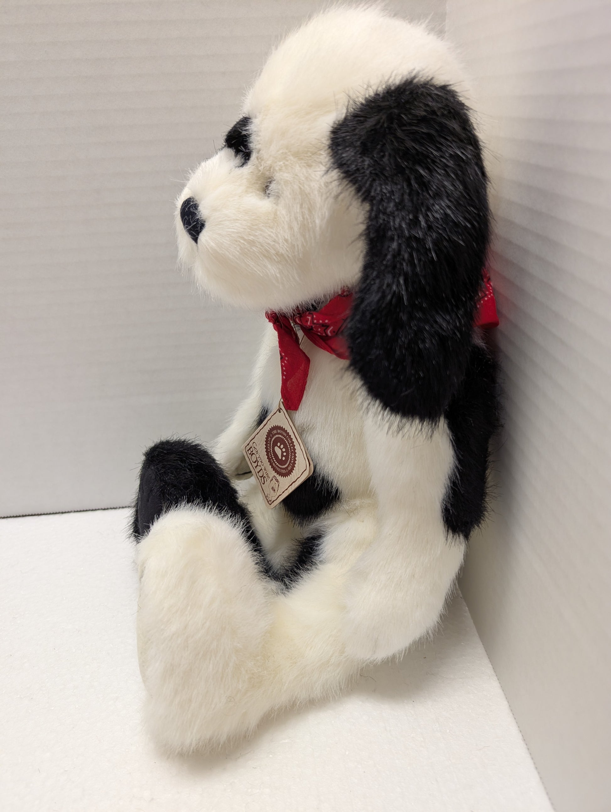 Boyds Dog Duffy P. Hydrant 16" 540301-07 Black & White Scruffy Pup image 7