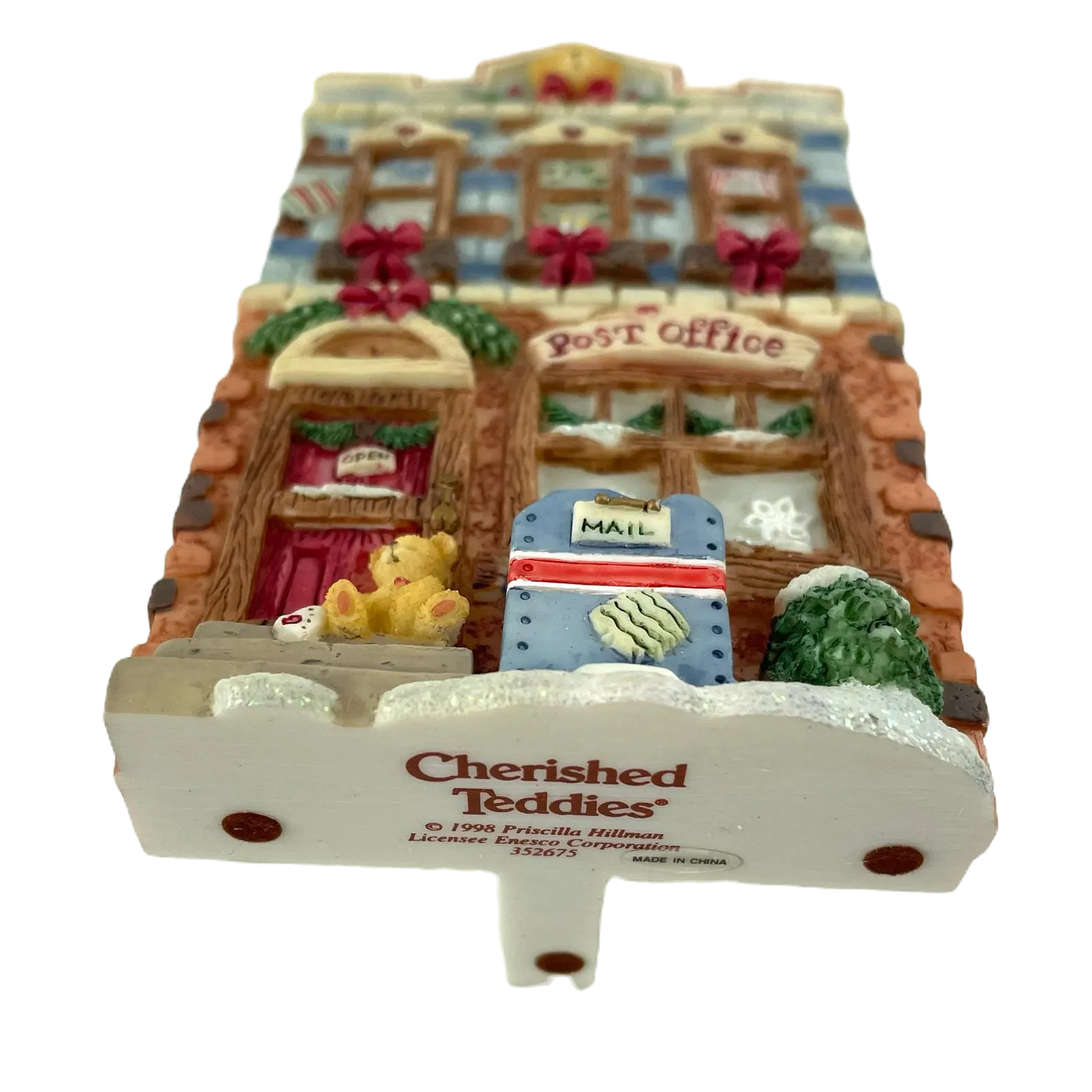 Cherished Teddies  Neighbearhood Winter Post Office  #352675 image 2