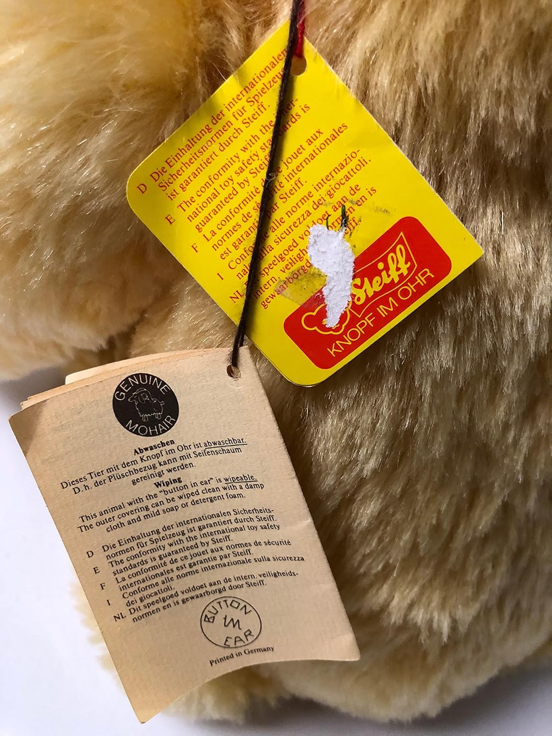 Steiff Gold Mohair 1909 Replica 51cm 0165/51 image 5