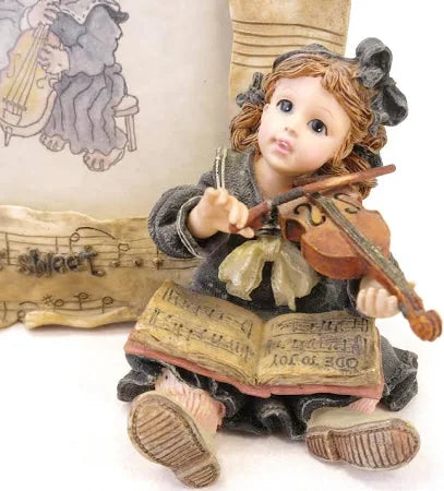 Boyds Frame Dollstone Lindsey with Louis  The Recital 27551 image 1