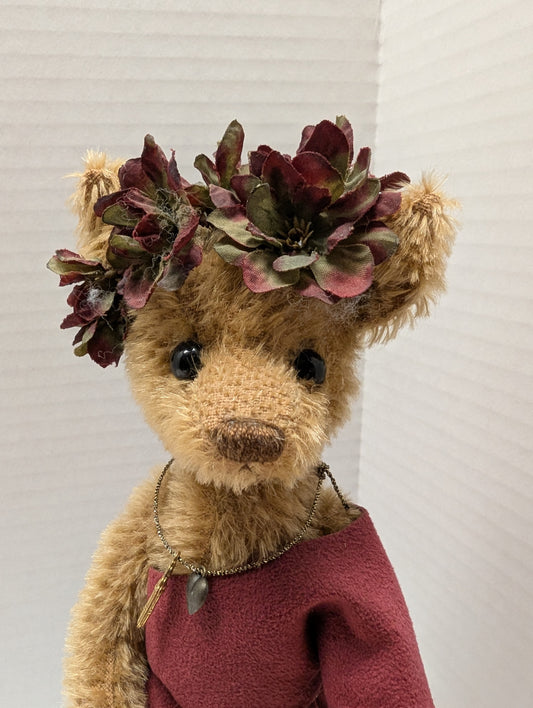 Heather Elfin Series by Linda Nelson 14" with Flower Wreath image 0